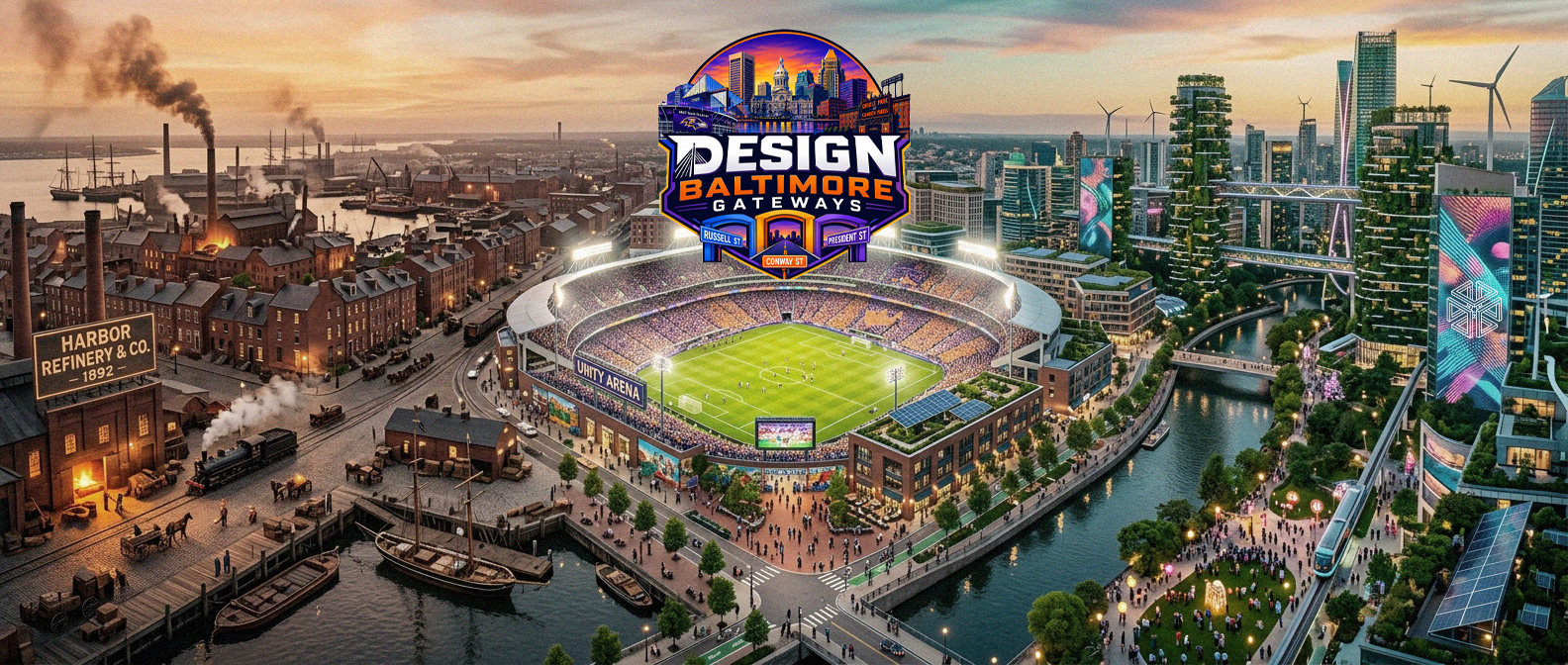 Design Baltimore: Gateways — the harbour, the arena and the new waterfront district