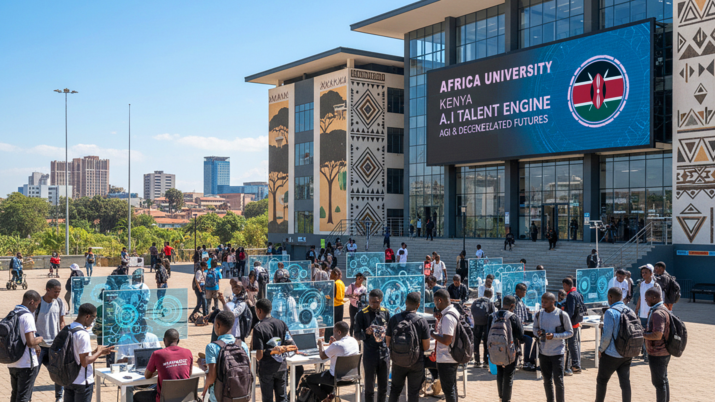 Kenyatta University engineering students — MeTTa Hyperon Incubator with XR Agency and BASIX Market